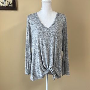 Express V-neck Plush Jersey Tee